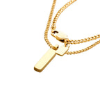 Men's Double Chain Necklace - Menfors - 200000783:350850Gold Color;200001034:17053024EMNN002