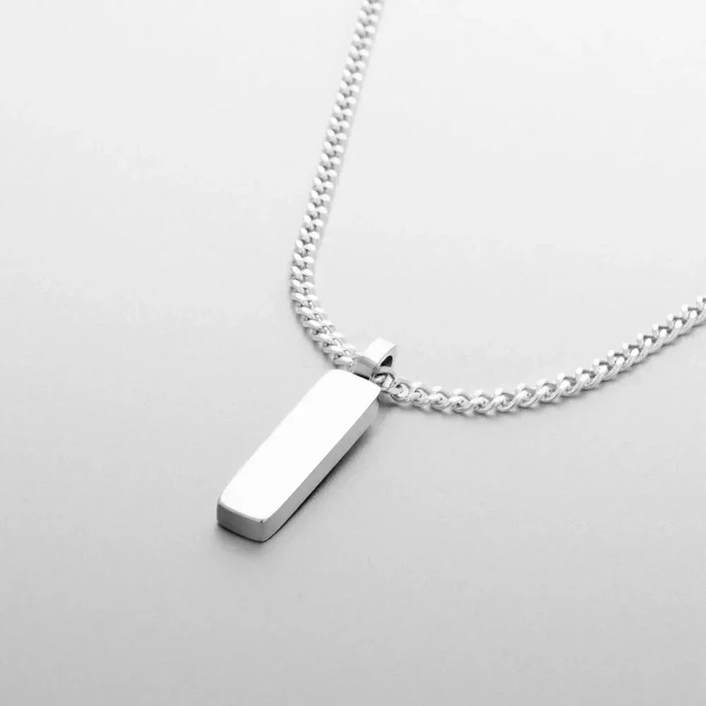 Minimalist Men's Necklace - Menfors - 200000639:285158CM Thickness 1MM;200001034:201447815YX44940 White Gold