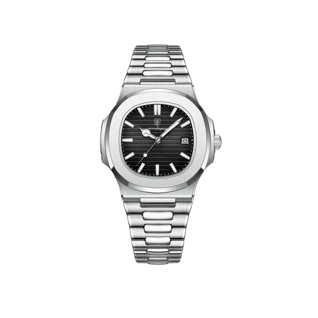 Poedagar Delux Edition Watch - Menfors - 14:201447303Silver Black