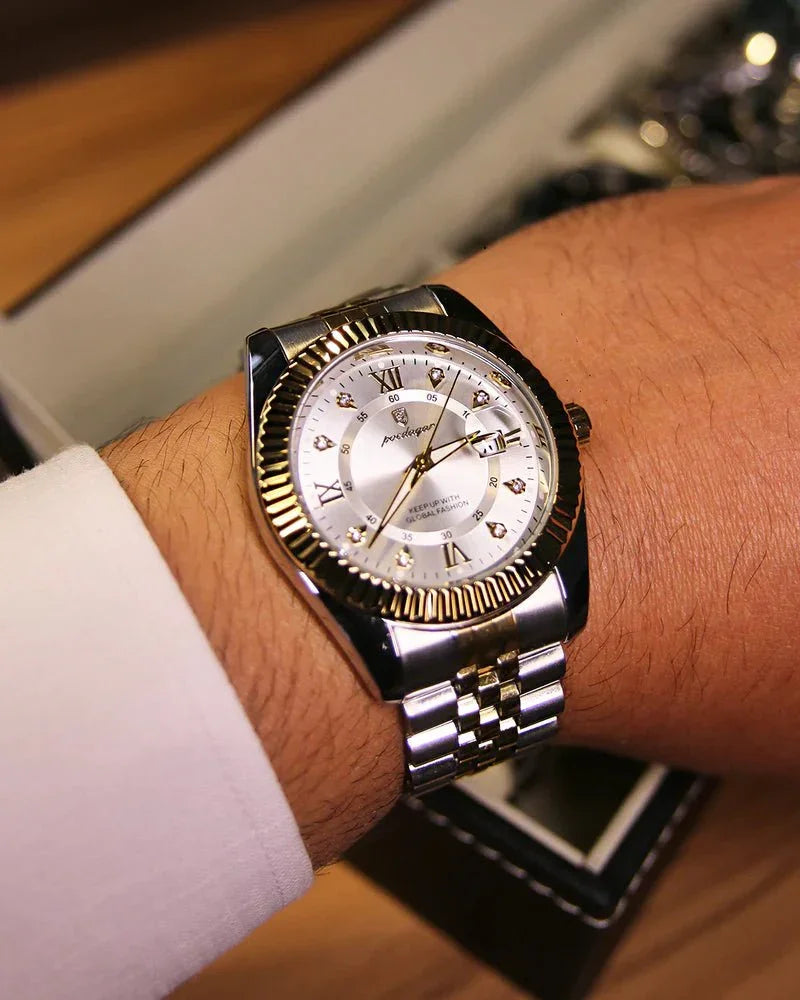 Poedagar Goldline Watch - Menfors - 14:200005100910 Gold White