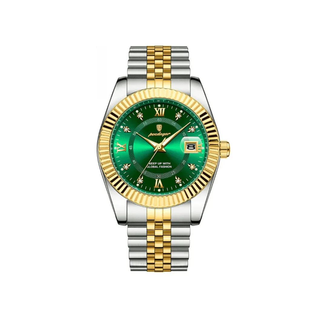 Poedagar Goldline Watch - Menfors - 14:200000080910 Gold Green