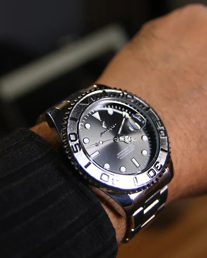 Poedagar Nautic Watch - Menfors - 14:201447598680 Silver Gray