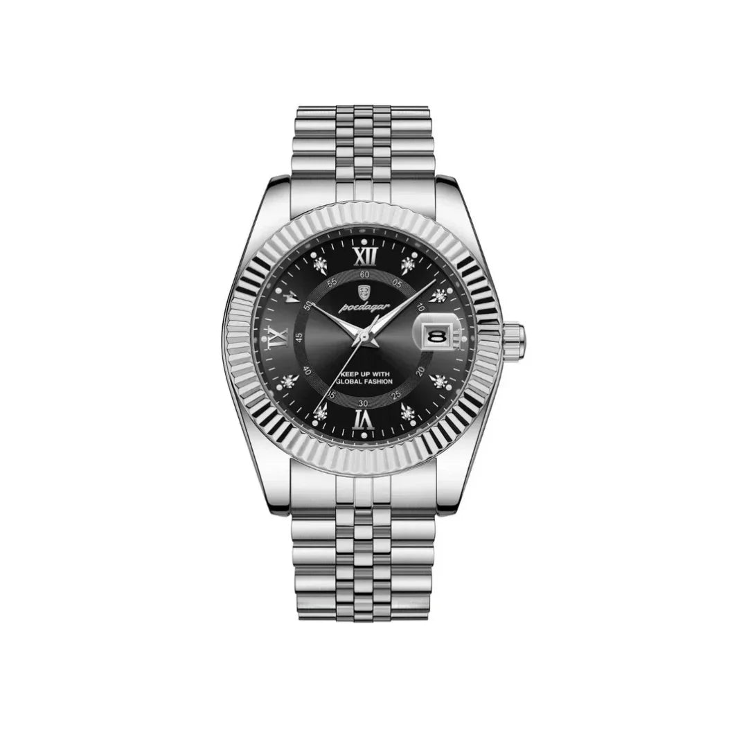 Poedagar Silverline Watch - Menfors - 14:100005979910 Silver Black