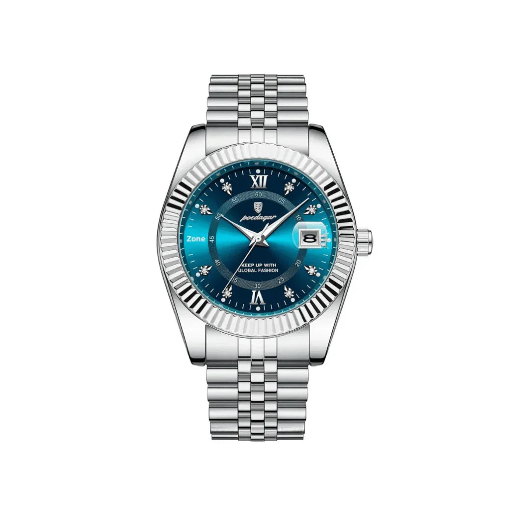 Poedagar Silverline Watch - Menfors - 14:100013777910 Silver Blue